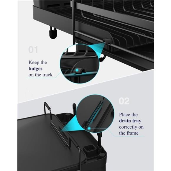 Large Dish Drying Rack - Extendable Dish Rack - Picture 6 of 7